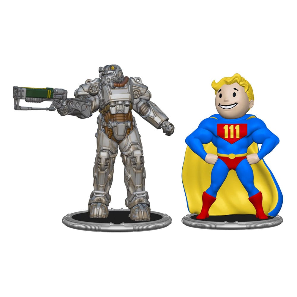 Fallout Mini Figures 2-Pack Set C T-60 & Vault Boy (Power) 7 cm