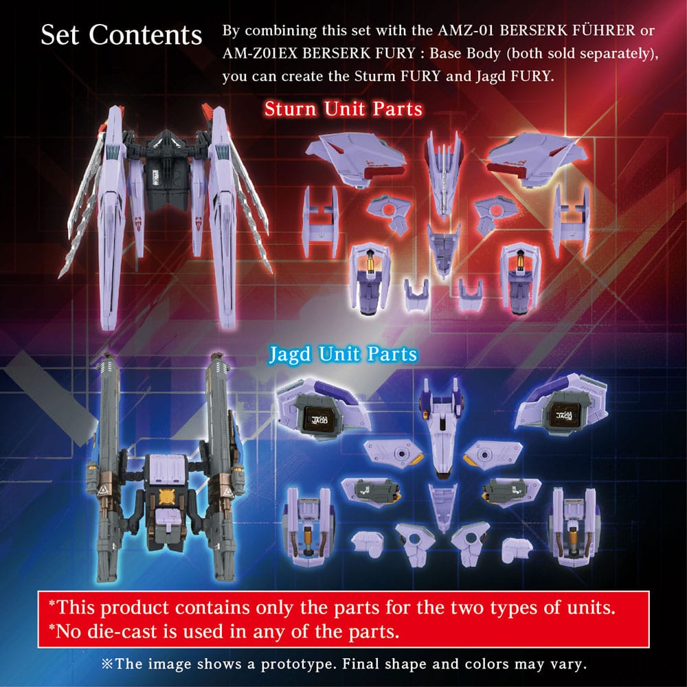 Zoids Model Kit Accessory Set AM-Z01CP Berserk Fury Sturm & Jagd Unit