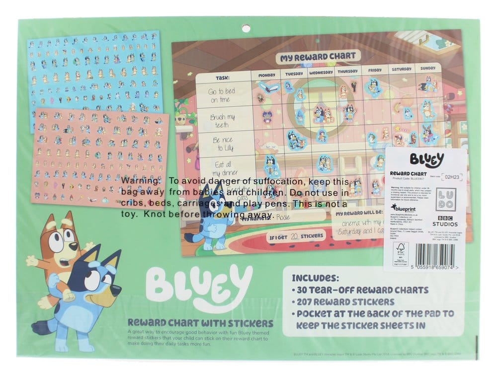 Bluey Reward Chart Set