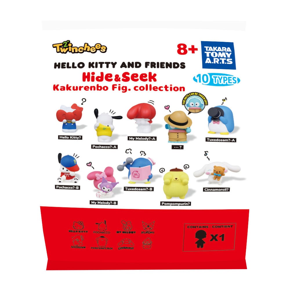 Sanrio Twinchees Mini Figures Hello Kitty & Friends Hide ´n´ Seek 5 cm Display (24)