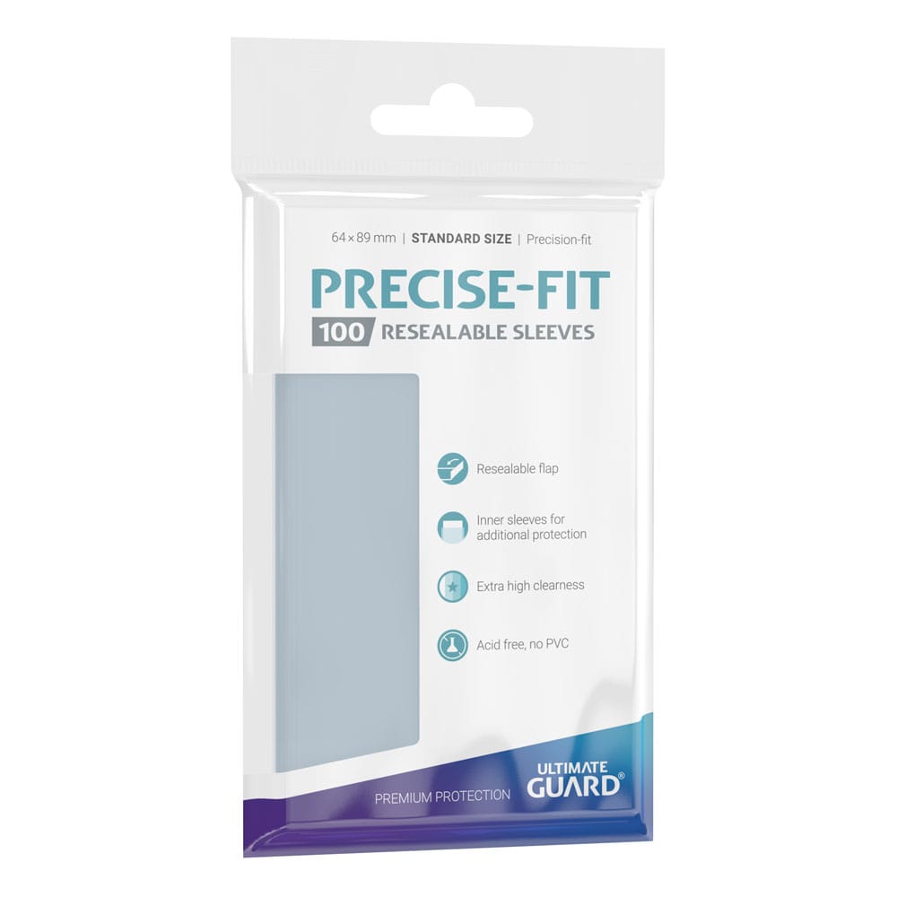 Ultimate Guard Precise-Fit Sleeves wiederverschließbar, Standardgröße, transparent (100)