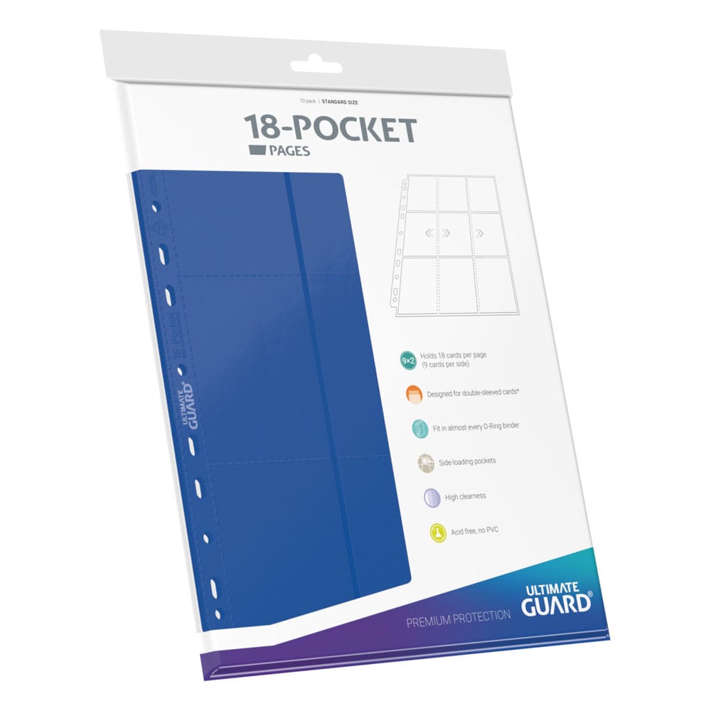 Ultimate Guard 18-Pocket-Seiten, seitlich einladbar, Blau (10)
