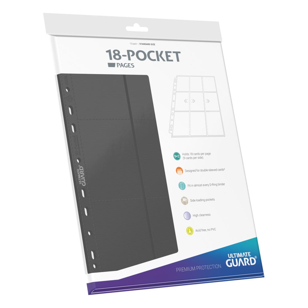 Ultimate Guard 18-Pocket-Seiten, seitlich einladbar, Grau (10)