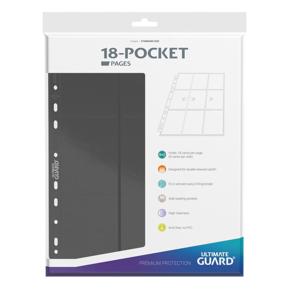 Ultimate Guard 18-Pocket-Seiten, seitlich einladbar, Grau (10)