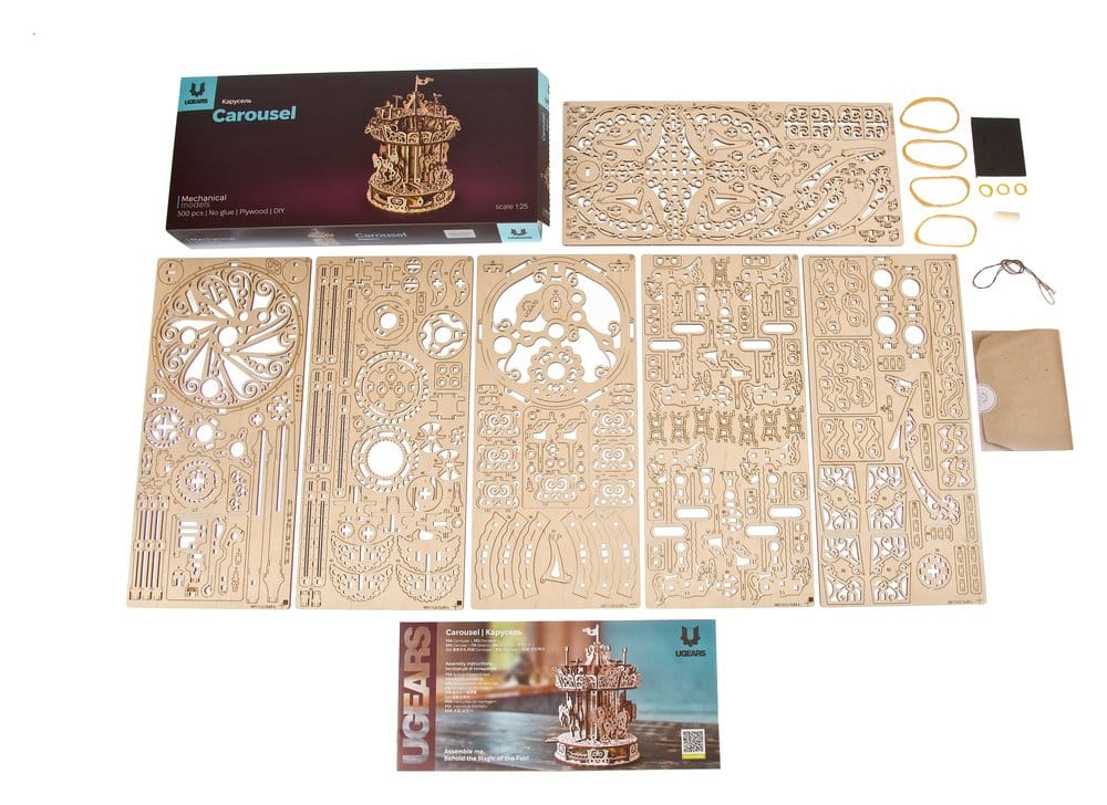 Ugears 3D Wooden Puzzle Carousel