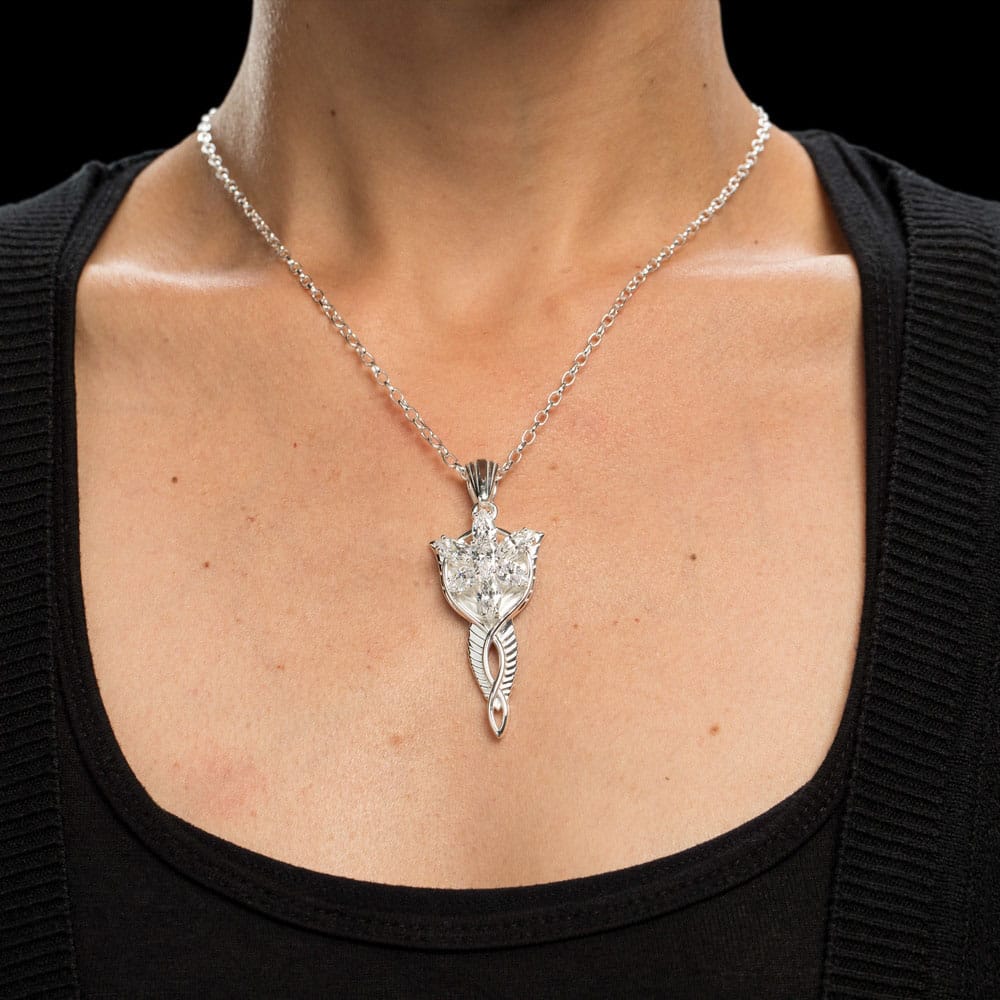Herr der Ringe Replik 1:1 Anhänger &amp; Kette Evenstar (Sterlingsilber)