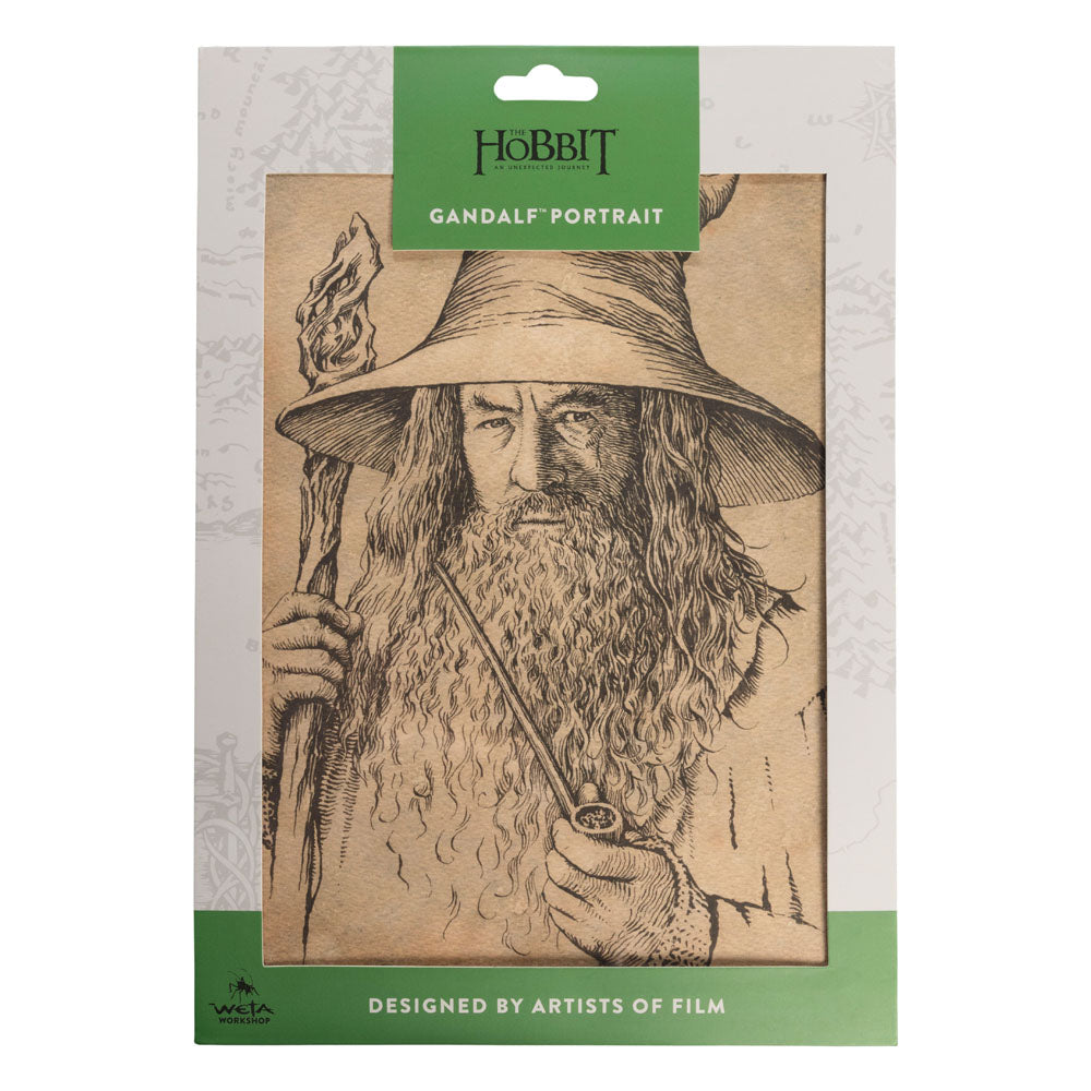 Der Hobbit-Kunstdruck, Porträt von Gandalf dem Grauen, 21 x 28 cm