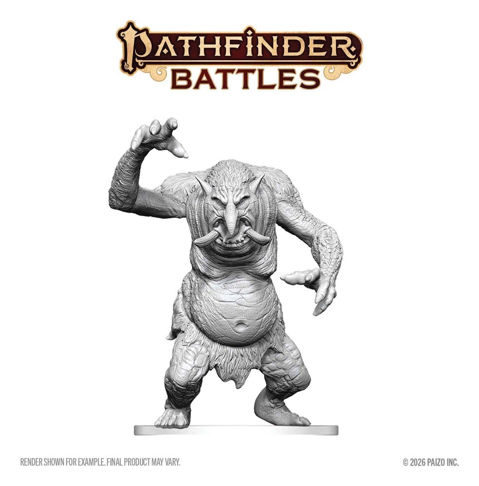 Pathfinder Battles Deep Cuts Unpainted Miniature Forest Troll 15 cm