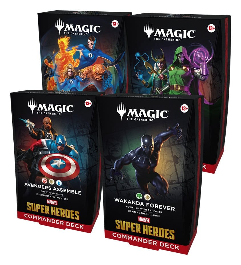 Magic the Gathering Marvel Super Heroes Commander Decks Case (4) english