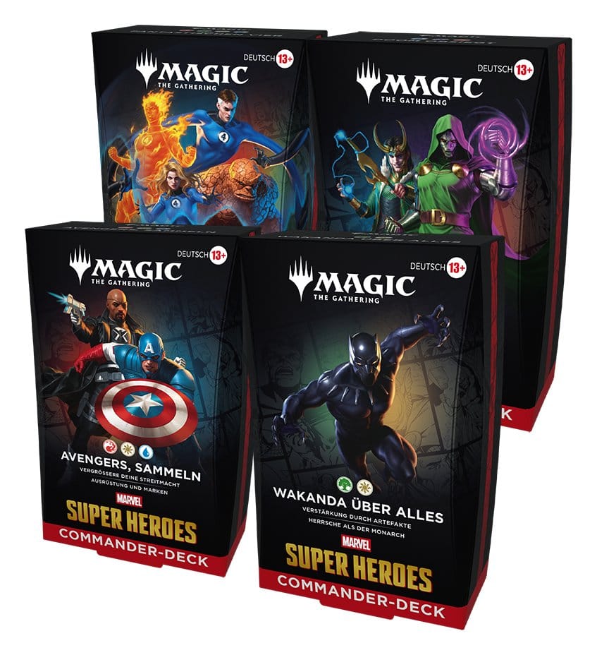 Magic the Gathering Marvel Super Heroes Commander Decks Case (4) german