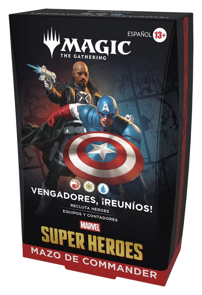 Magic the Gathering Marvel Super Heroes Commander Decks Case (4) Spanish