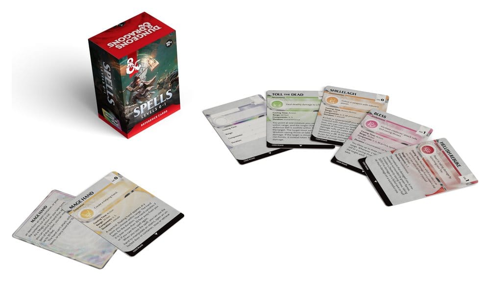 Dungeons & Dragons RPG Reference Cards: Spells (Levels 0-1) *English Version*