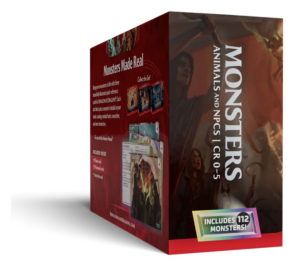 Dungeons & Dragons RPG Reference Cards: Monsters (Animals and NPCs) *English Version*
