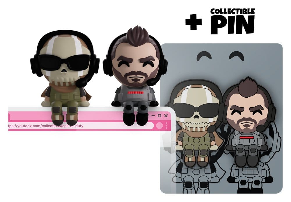 Call of Duty Vinyl Figures Ghost & Soap Monitor Buddies 7 cm