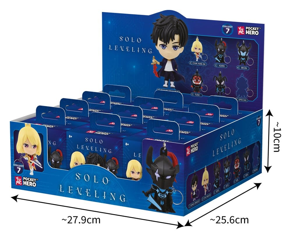 Solo Leveling Pocket Hero Keychain Series 1 Blind Box Display (12)