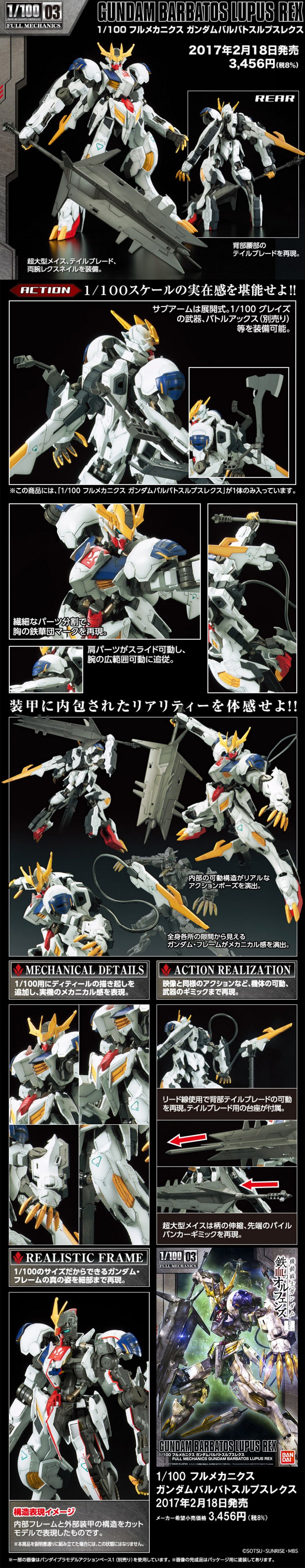 1/100 Non Grade Full Mechanics Barbatos Lupus Rex