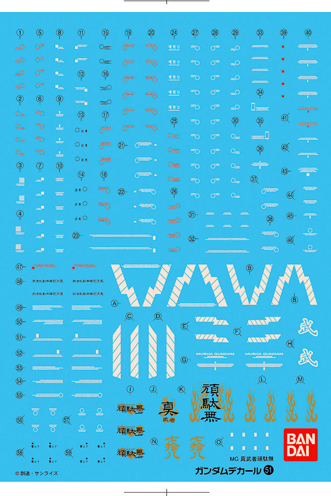 MG Shin Musha Gundam WATER DECAL