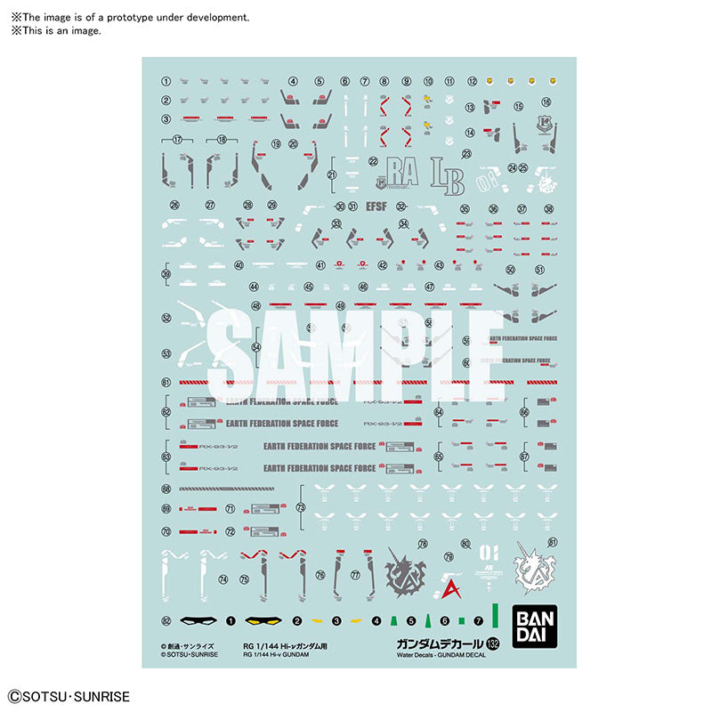 GUNDAM DECAL 132 RG GUNDAM HI-NU 1/144