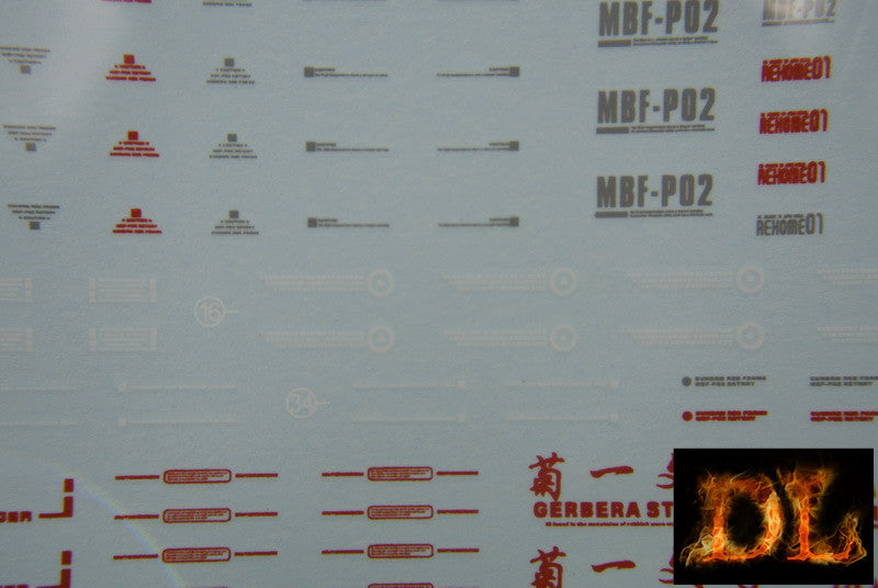 D.L Model Decal - P02 - PG MBF-P02 Gundam Astray Red Frame 1/60