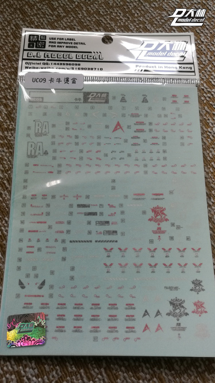 D.L Model Decal - UC20 - MG RX-93 Nu Gundam Ver. Ka 1/100 Electroplate