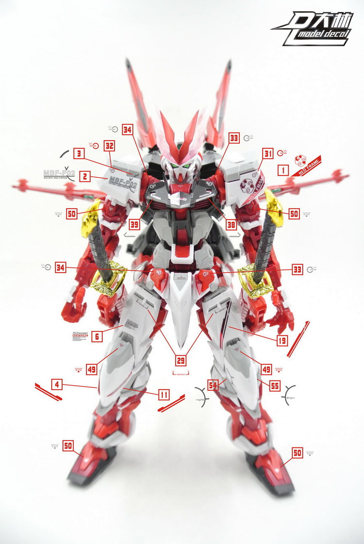 D.L Model Decal - S16 - MG MBF Red Frame 1/100