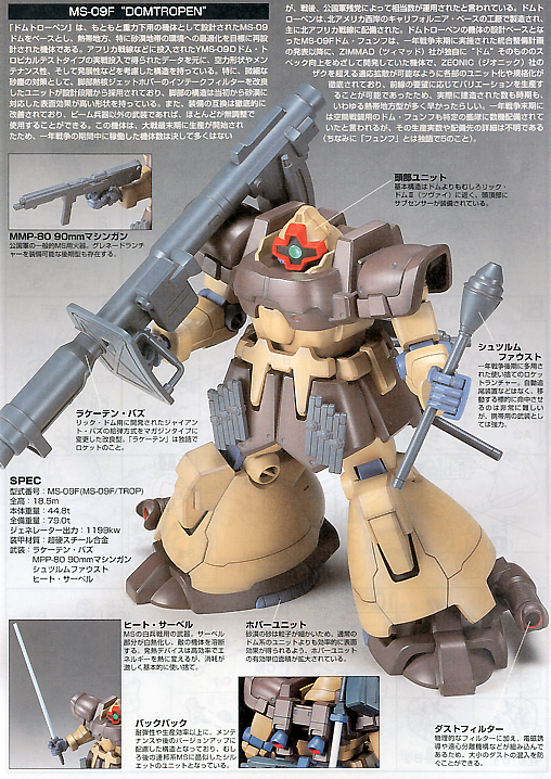 HG MS-09F Domtropen Sand Brown 1/144