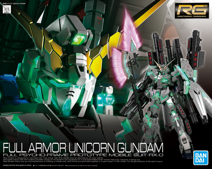 RG Gundam Full Armor Unicorn 1/144 - gundam-store.dk