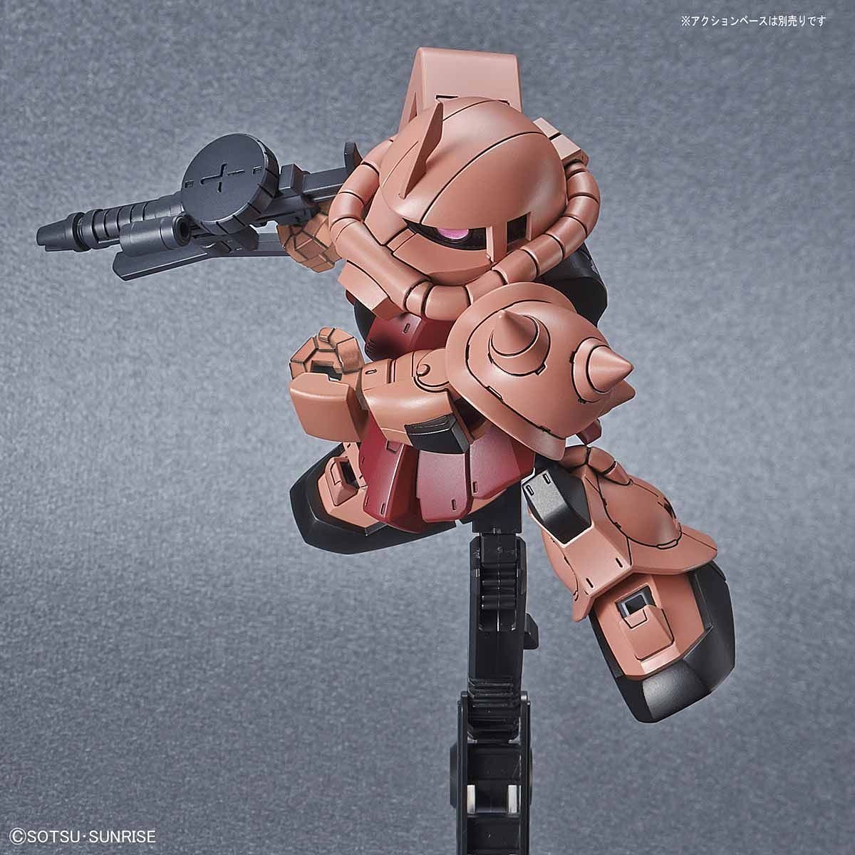 SD Gundam Cross Silhouette -MS-06S Zaku II Rød - gundam-store.dk