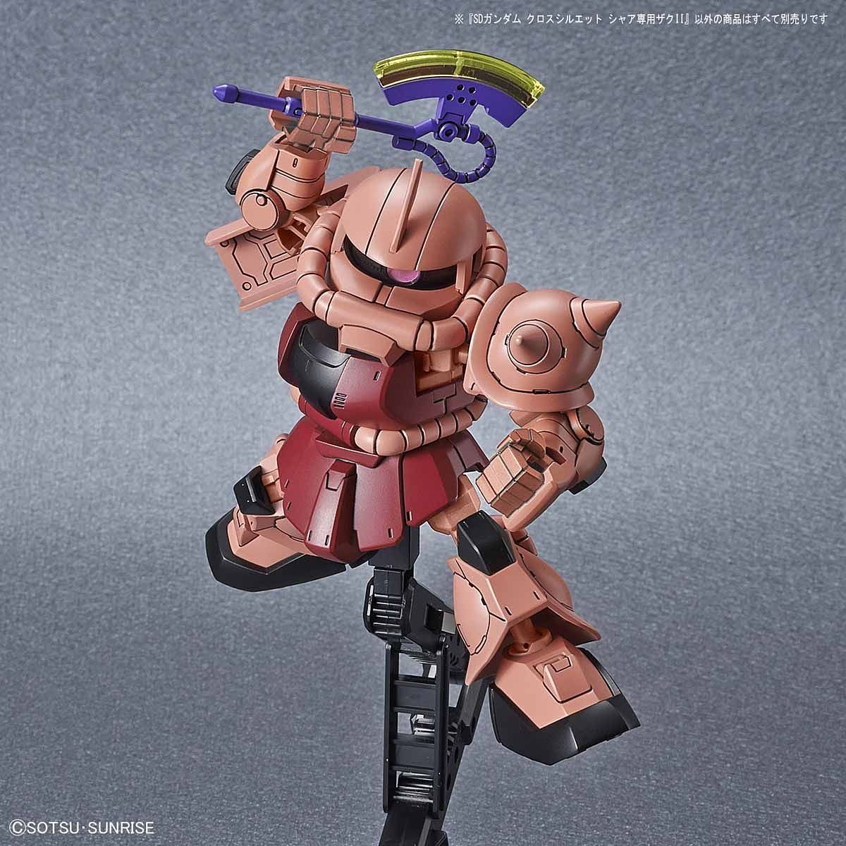 SD Gundam Cross Silhouette -MS-06S Zaku II Rød - gundam-store.dk