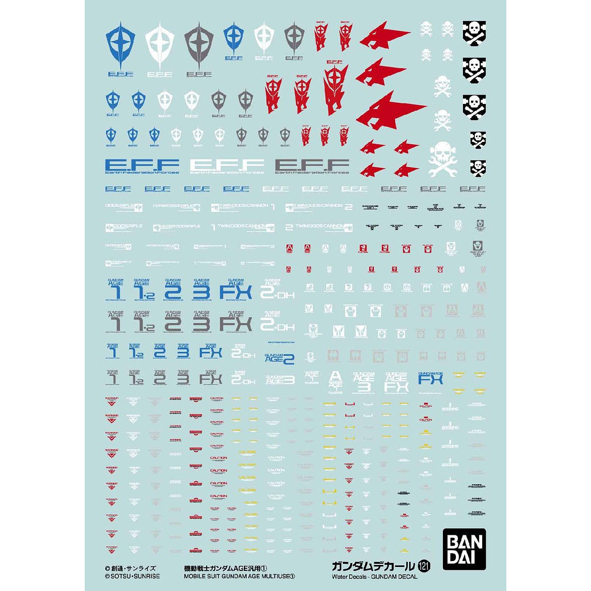 1/144 GUNDAM DECAL NO.121 MOBILE SUIT GUNDAM AGE 1