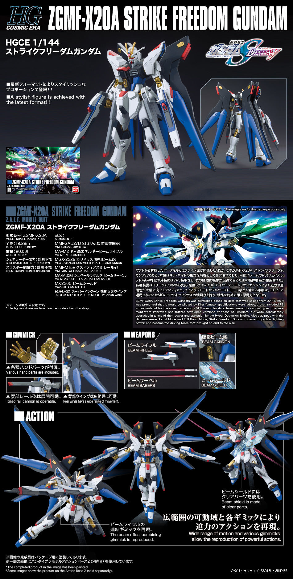 HG ZGMF-X20A Strike Freedom Gundam 1/144