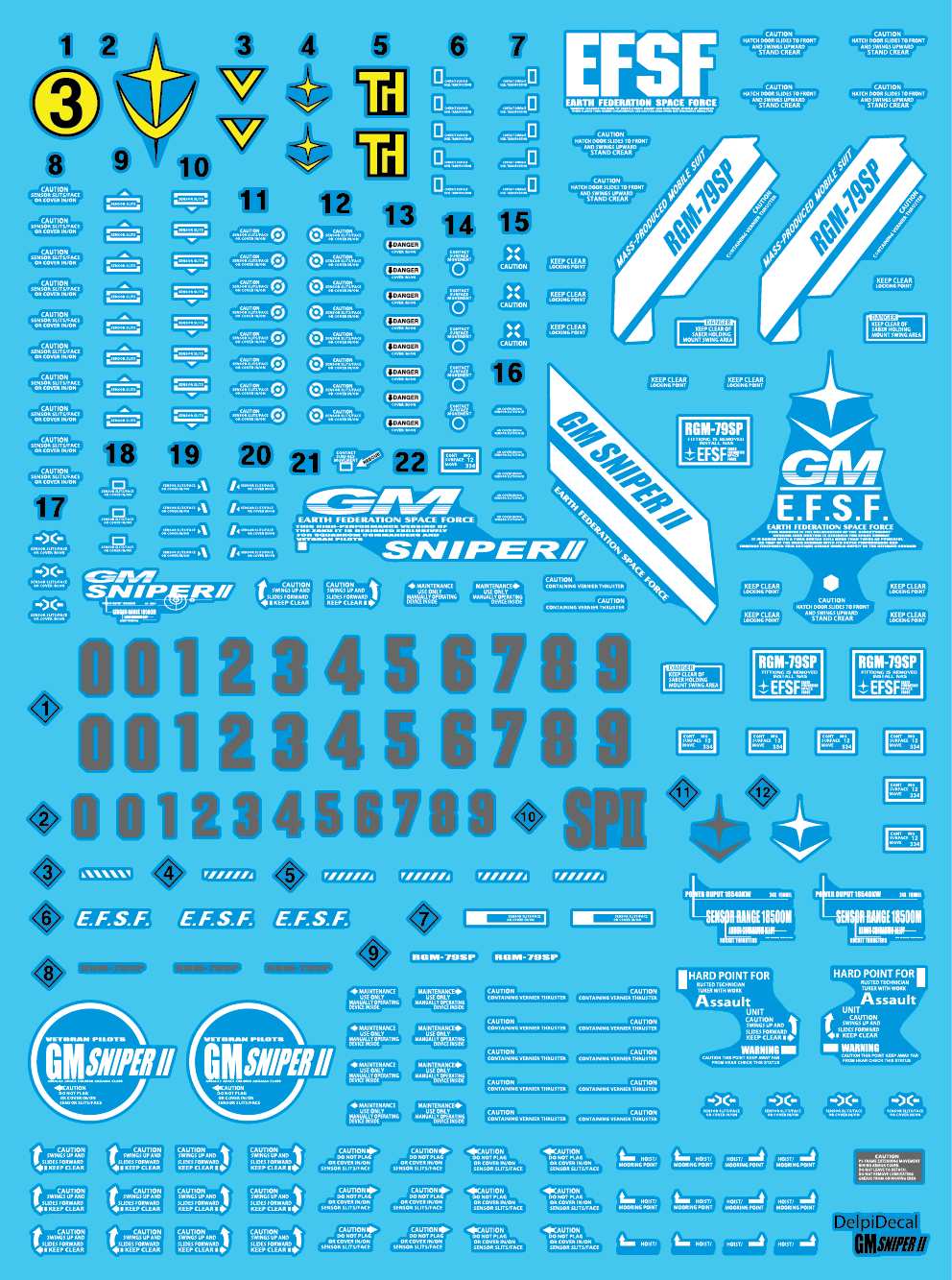 MG GM Sniper II WATER DECAL - gundam-store.dk