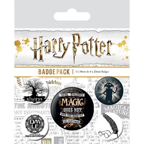 Harry Potter Pin-Back Buttons 5-Pack Symbols