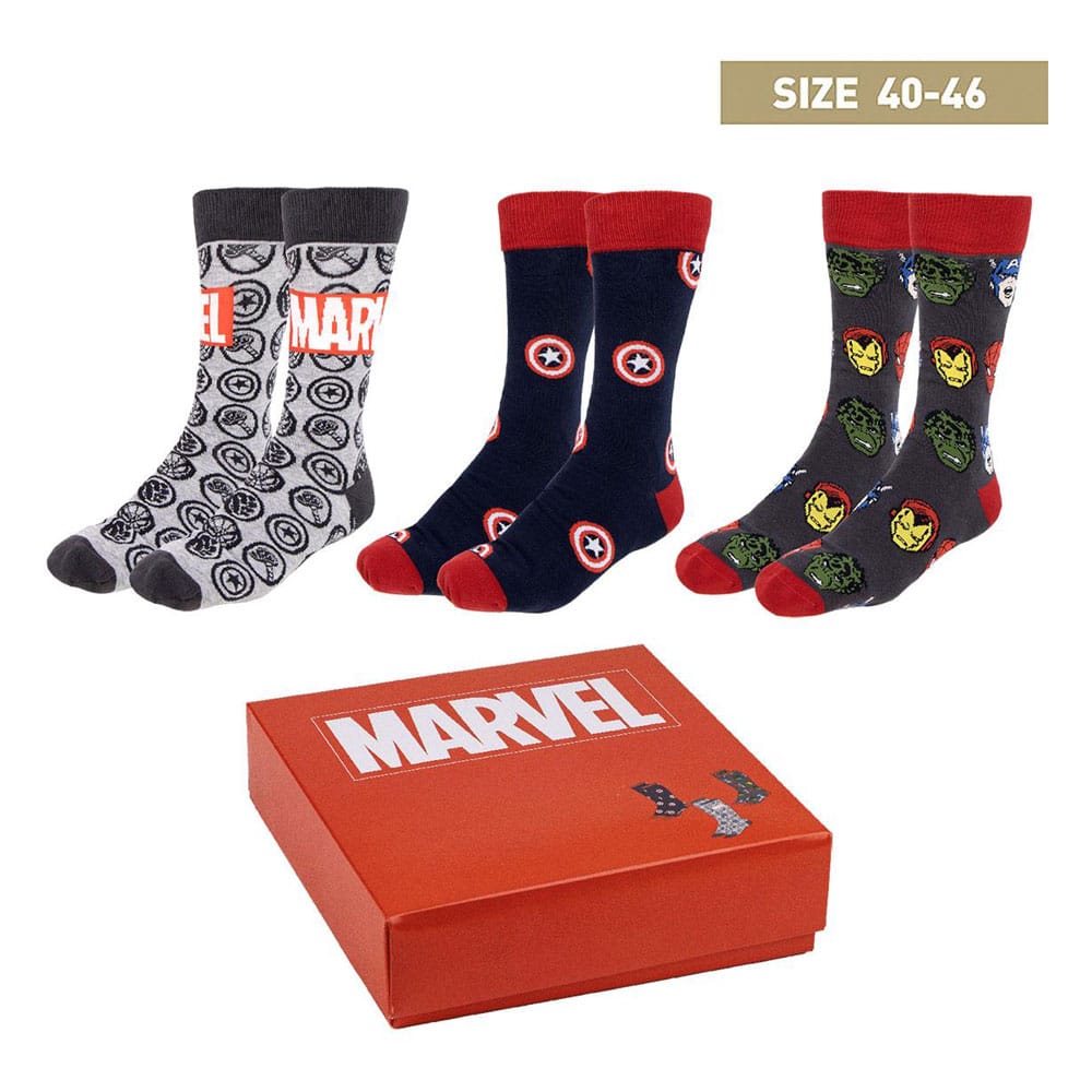 Marvel Socks 3-Pack Avangers 40-46