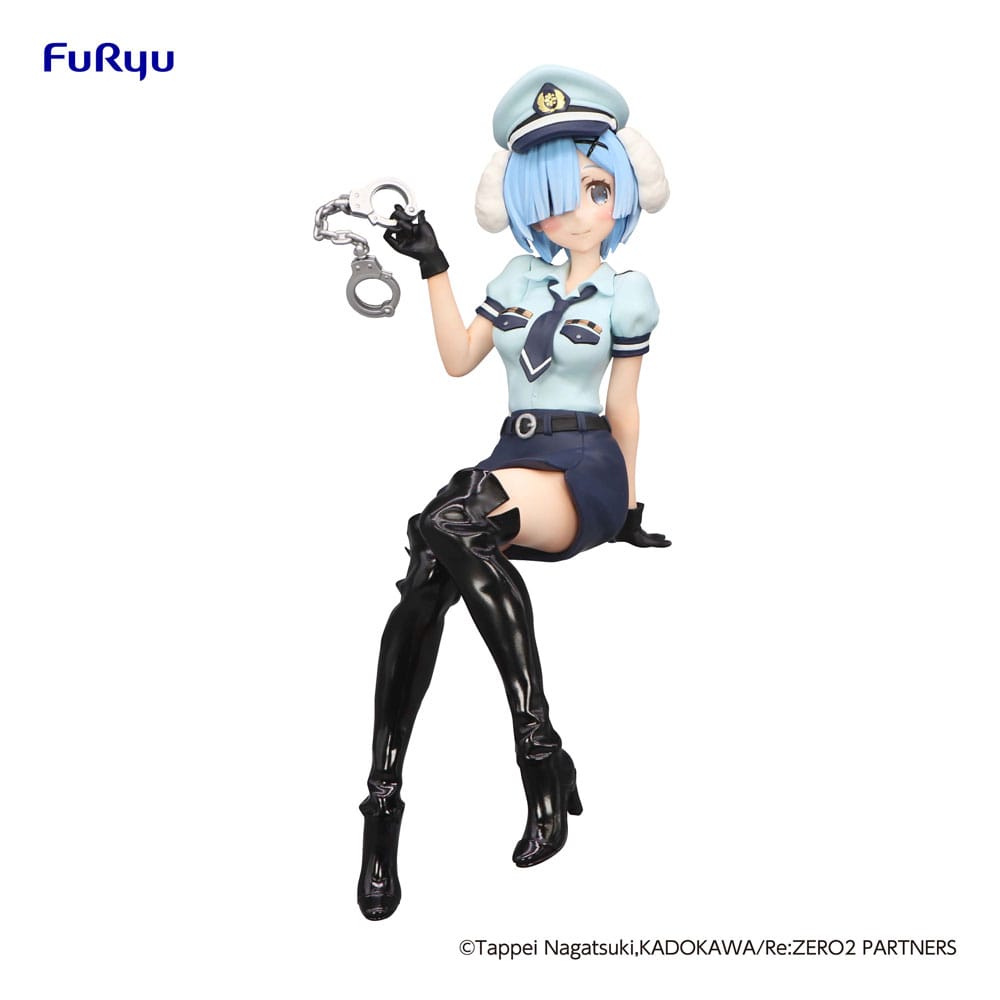 Re:Zero Starting Life in Another World Noodle Stopper  PVC Statue Rem Police Officer Cap with Dog Ears 14 cm