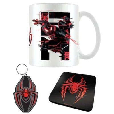 Marvel Mug, Coaster and Keychain Set Spider-Man Miles Morales Web Glitch