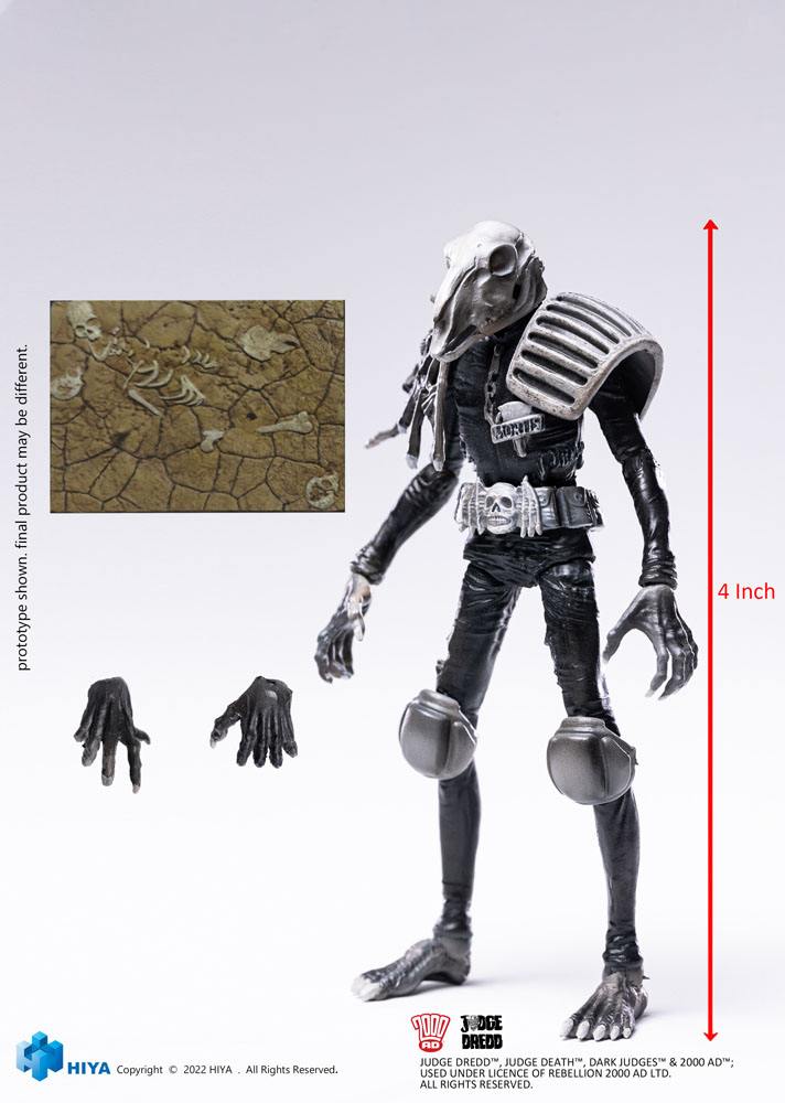 2000 AD Exquisite Mini Action Figure 1/18 Black and White Judge Mortis 10 cm