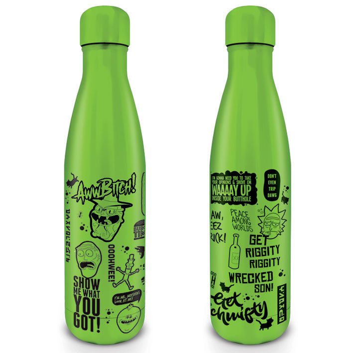 Rick and Morty Drink Bottle Quotes