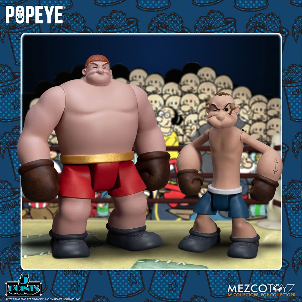 Popeye 5 Points Deluxe Figure Set Popeye & Oxheart 9 cm