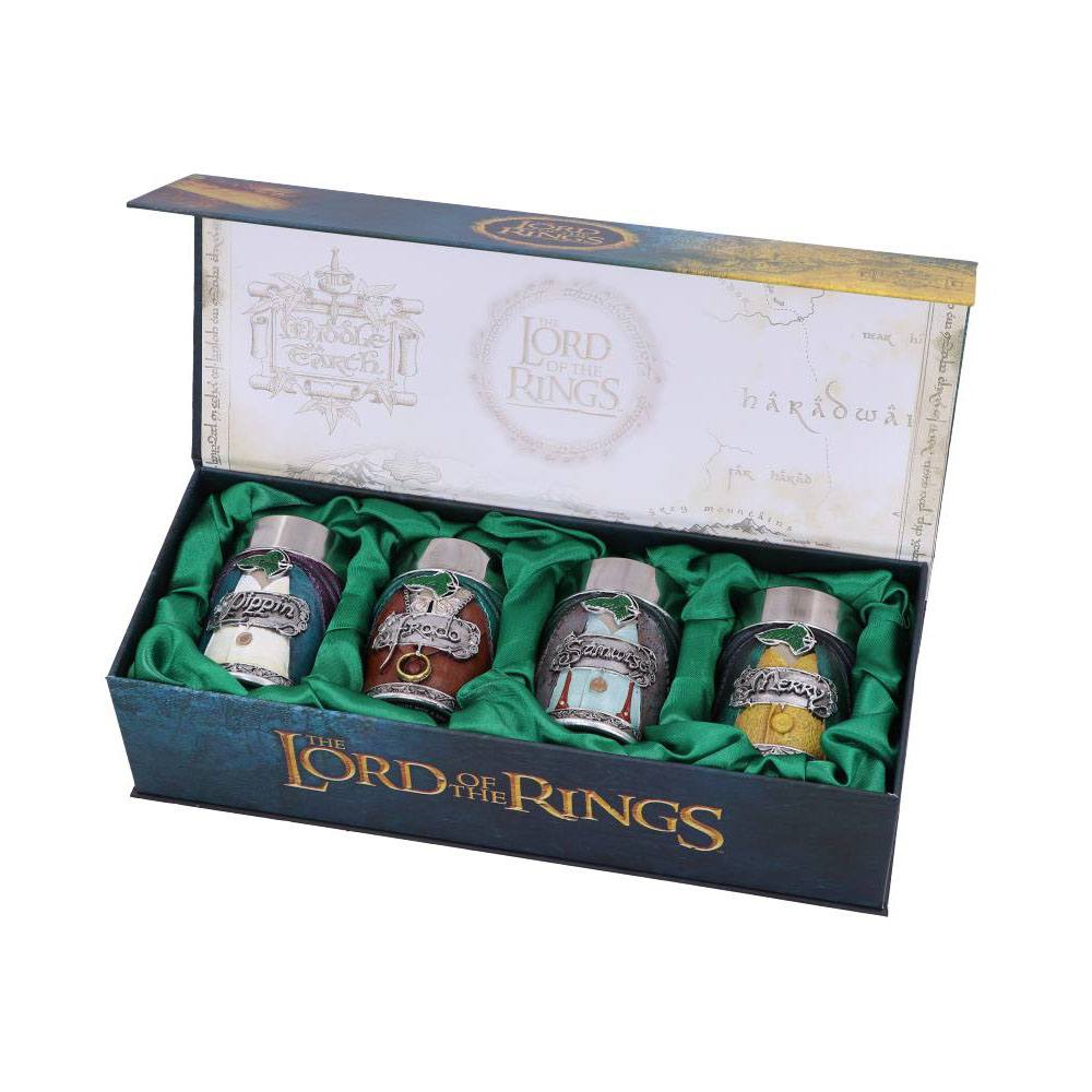 Lord of the Rings Shotglass 4-Pack Hobbits