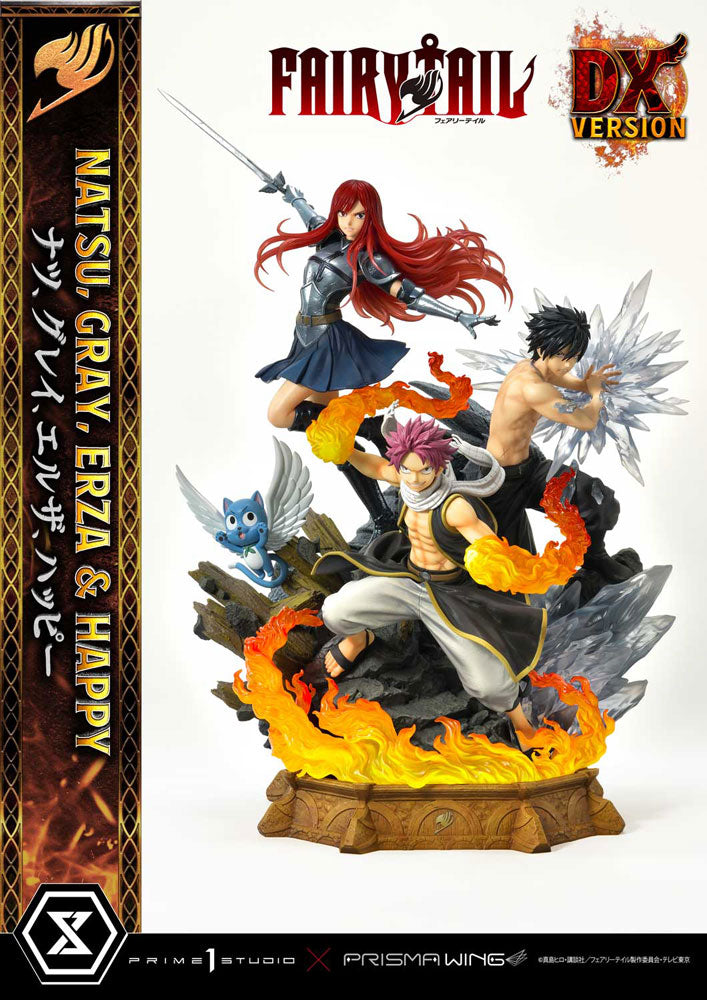 Fairy Tail PVC Statue 1/7 Natsu, Gray, Erza, Happy Deluxe Version 57 cm