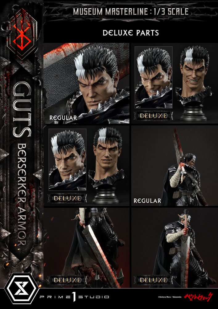 Berserk Museum Masterline Statue 1/3 Guts Berserker Armor Unleash Edition Deluxe Bonus Version 121 cm