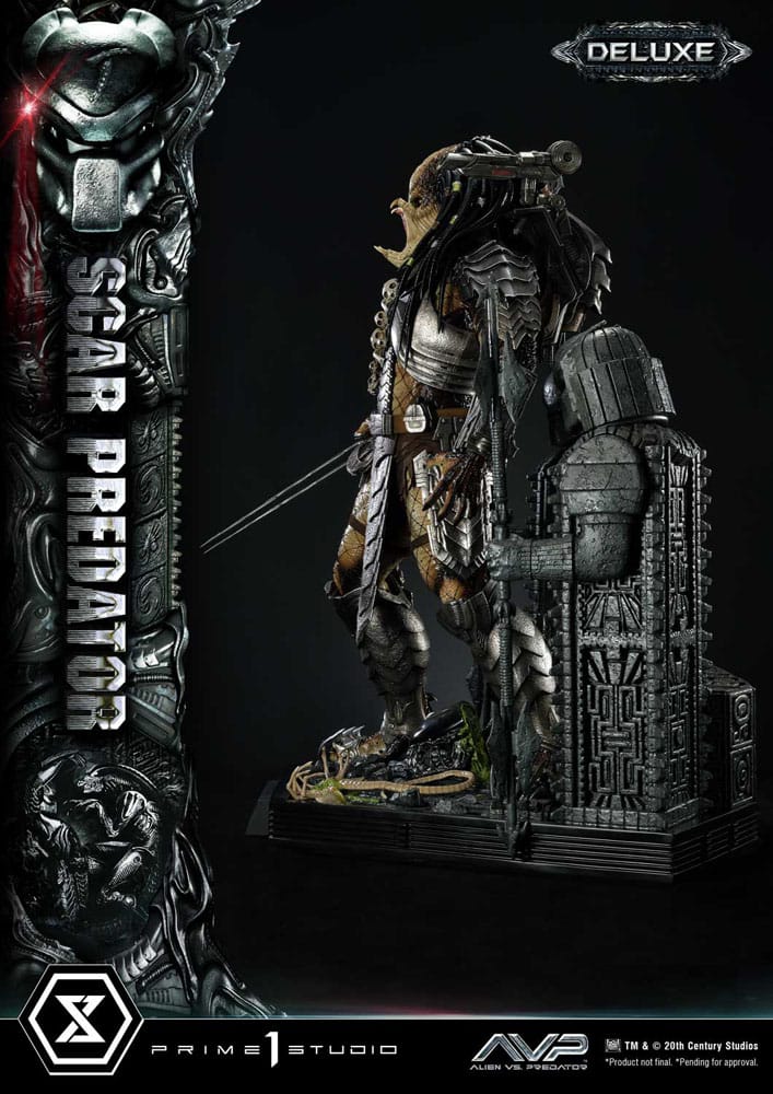 The Alien vs. Predator Museum Masterline Series Statue 1/3 Scar Predator Deluxe Version 93 cm