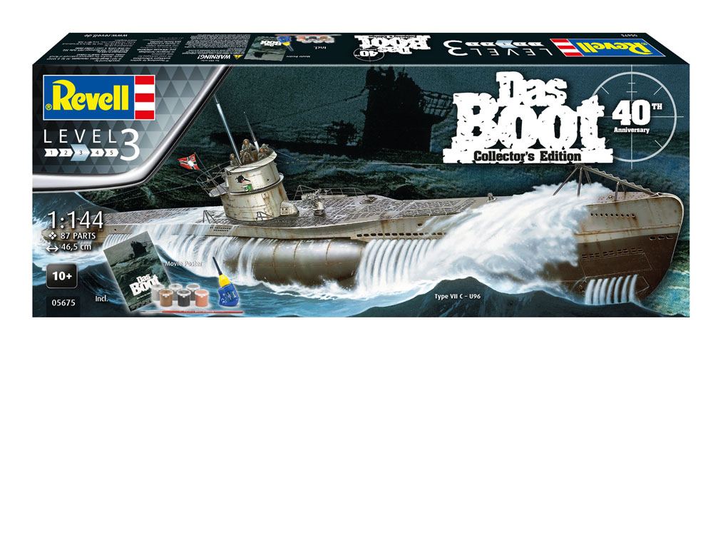 Das Boot Model Kit Gift Set 1/144 U-Boot U96 Typ VII C 40th Anniversary 46 cm