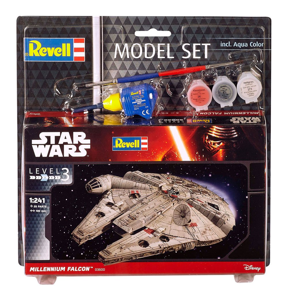 Star Wars Model Kit 1/241 Model Set Millennium Falcon 10 cm