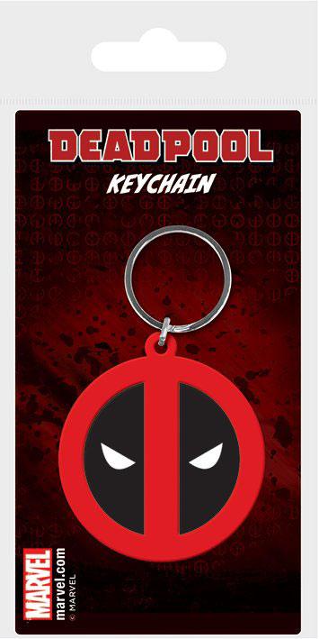 Marvel Comics Rubber Keychain Deadpool Symbol 6 cm