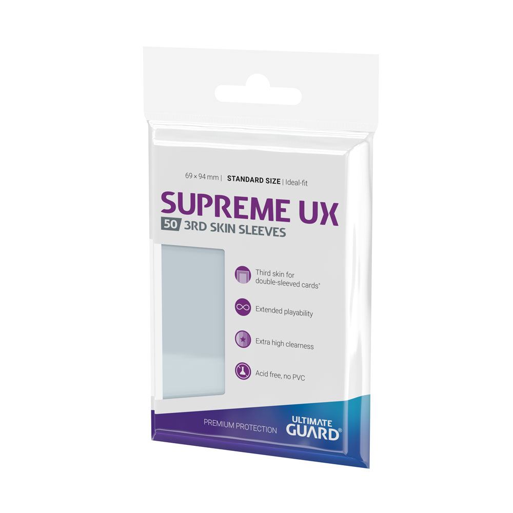 Ultimate Guard Supreme UX 3rd Skin Sleeves Standard Size Transparent (50)