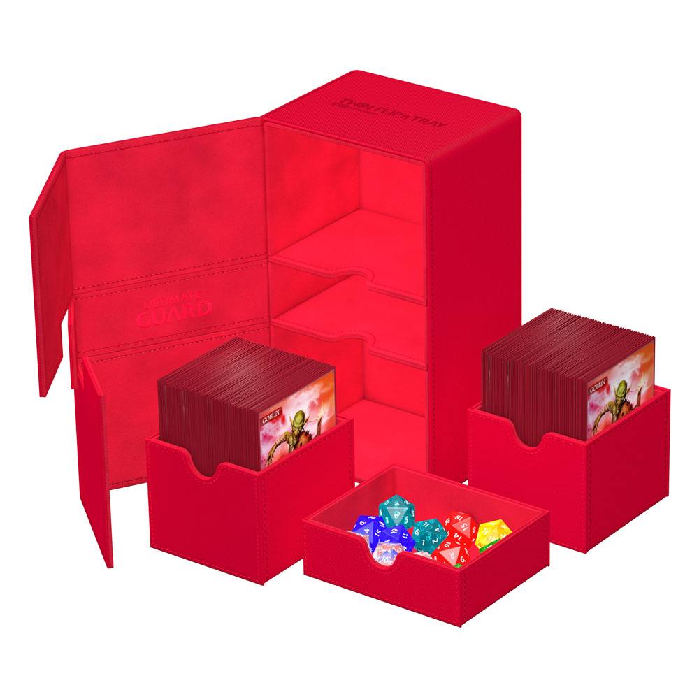 Ultimate Guard Twin Flip`n`Tray 200+ XenoSkin Monocolor Red